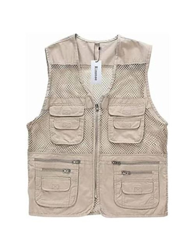 Chaleco de Pesca Transpirable Unisex con Múltiples Bolsillos