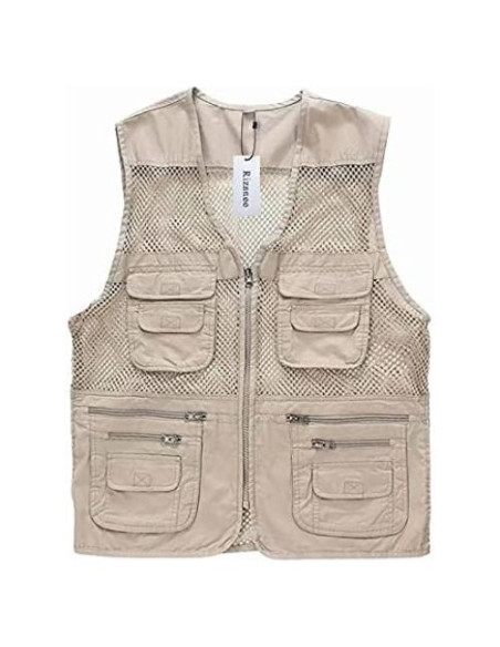 Chaleco de Pesca Transpirable Unisex con Múltiples Bolsillos