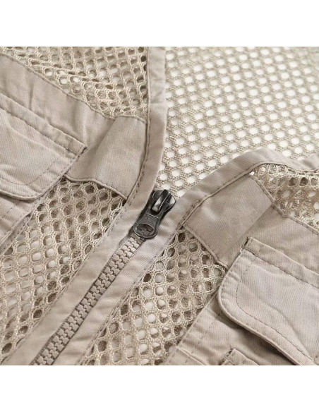 Chaleco de Pesca Transpirable Unisex con Múltiples Bolsillos