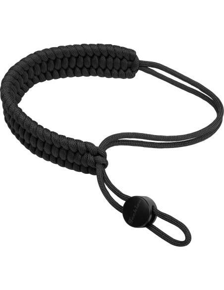 Correa de Muñeca Ajustable Paracord para Cámara Universal - Negro