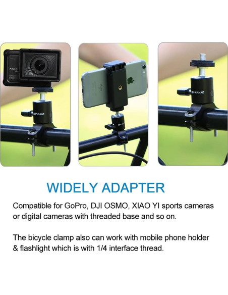 Soporte de Manillar PULUZ para Cámara de Bicicleta y Moto