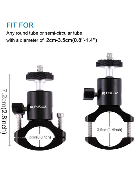 Soporte de Manillar PULUZ para Cámara de Bicicleta y Moto