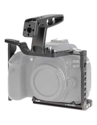Jaula de Cámara FocusFoto para Canon EOS 90D 80D 70D - Aluminio CNC