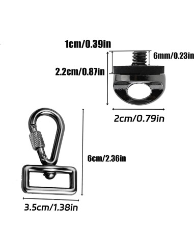 Juego de Tornillos y Ganchos para Correa de Cámara LLMSIX