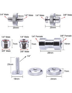 27 Piezas Adaptadores de Tornillo para Cámara SunmnDirectss 2
