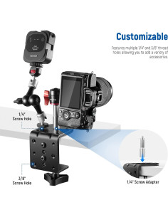 Abrazadera C Ajustable NEEWER con Columna de Montaje 20kg 2