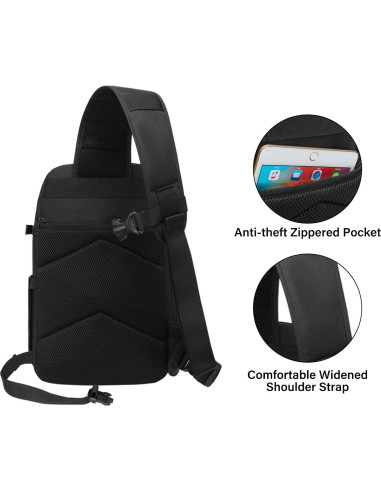 Bolsa de Mensajero Táctica Mosiso para Cámara DSLR Negro