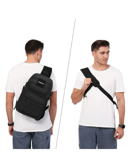 Bolsa de Mensajero Táctica Mosiso para Cámara DSLR Negro