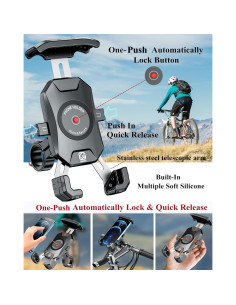 Soporte para Teléfono de Motocicleta BRCOVAN Aluminio 6061-T6 2