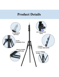 Soporte de trípode ajustable HANTAQ para proyector y cámara 2
