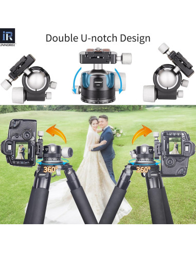 Cabezal de Trípode INNOREL U44 Bola 44mm Metal 25kg