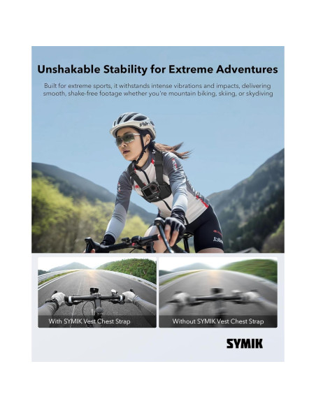 Arnés de Montaje en el Pecho SYMIK Ajustable para GoPro y DJI