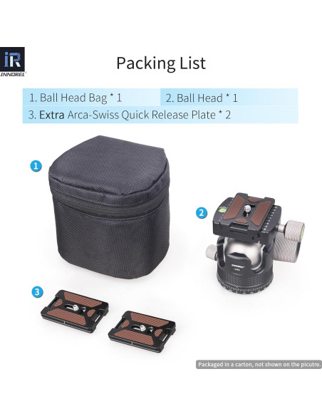 Cabezal de Trípode INNOREL U44 Bola 44mm Metal 25kg