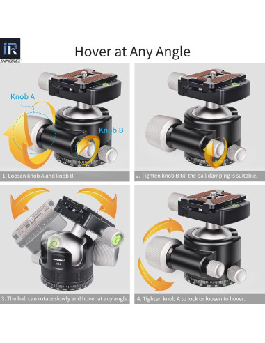 Cabezal de Trípode INNOREL U44 Bola 44mm Metal 25kg