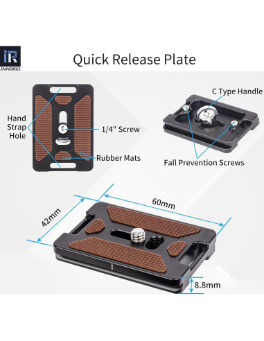 Cabezal de Trípode INNOREL U44 Bola 44mm Metal 25kg
