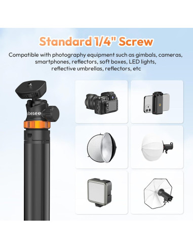 Trípode Extensible de Aluminio Rubesee PL-1021 200 cm