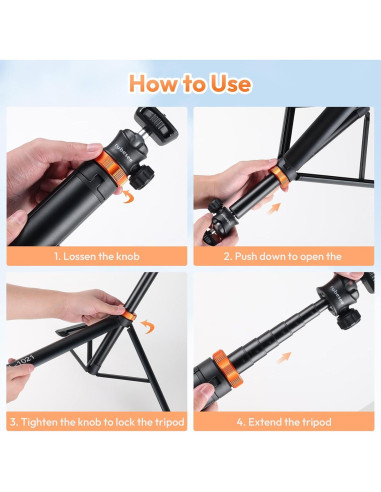 Trípode Extensible de Aluminio Rubesee PL-1021 200 cm