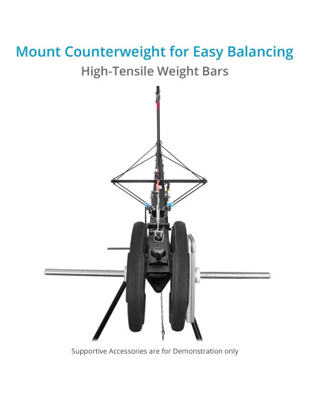 Grúa de cámara Proaim Wave-5P 24 pies con trípode y dolly