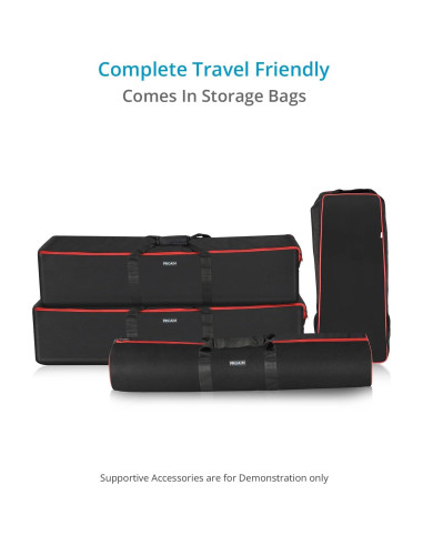 Grúa de cámara Proaim Wave-5P 24 pies con trípode y dolly