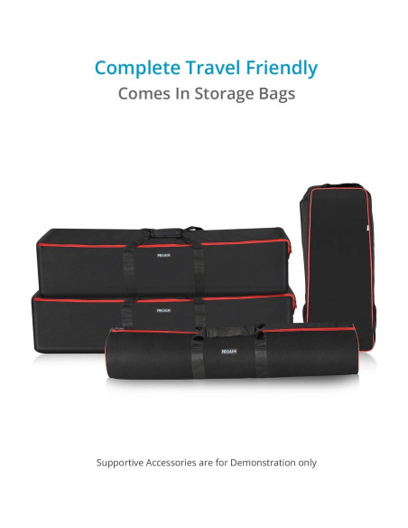 Grúa de cámara Proaim Wave-5P 24 pies con trípode y dolly