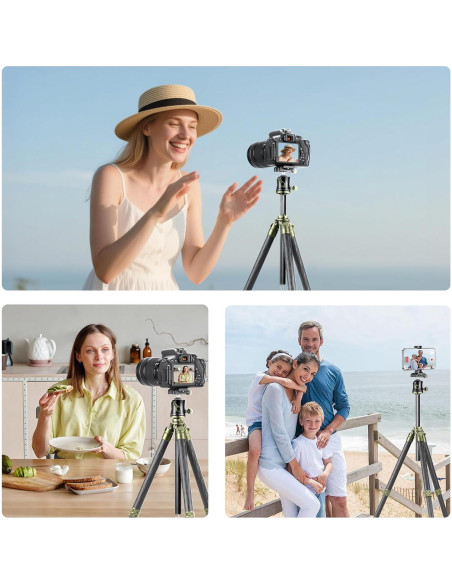 Trípode de Viaje Cayer CH35 de Fibra de Carbono 8 kg