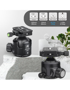 Cabezal de bola ARTCISE LB52 de 52 mm para trípode, carga 30 kg 2