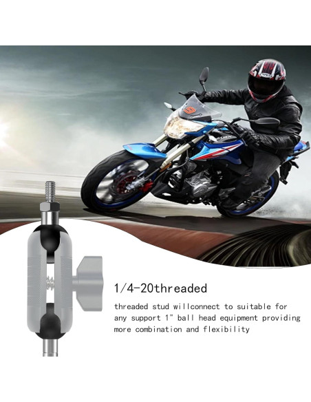 Adaptador de bola 1" YIMINGYINUO con poste roscado 1/4"-20