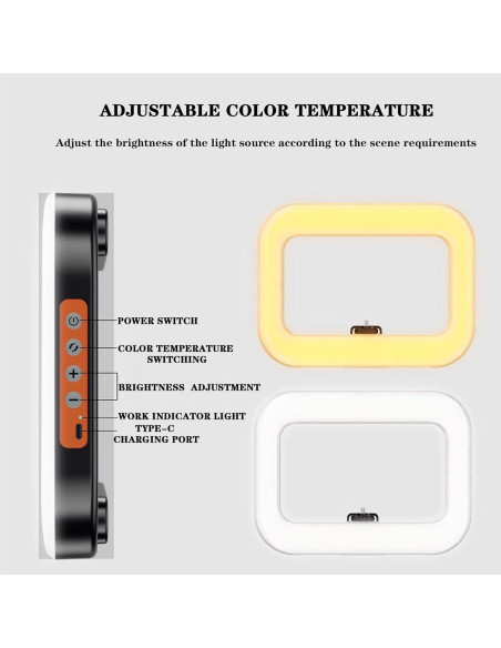 Anillo de Luz LED Portátil NANBEITONG con Batería 8000mAh