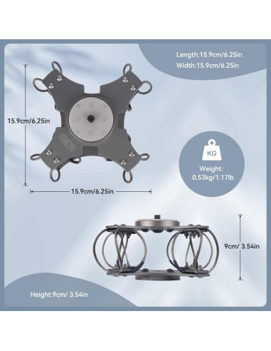 Aislador de Vibraciones CAME-TV para DJI RS 4/3 - Soporta 5kg