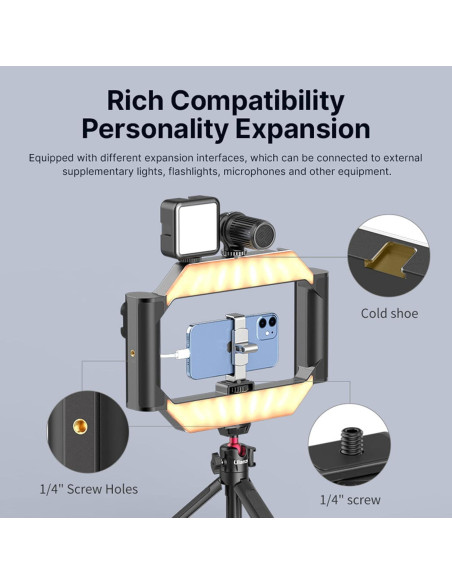 ULANZI U-Rig Luz Soporte de Mano con Control Remoto y Batería 5000mAh