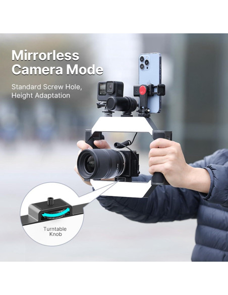 ULANZI U-Rig Luz Soporte de Mano con Control Remoto y Batería 5000mAh