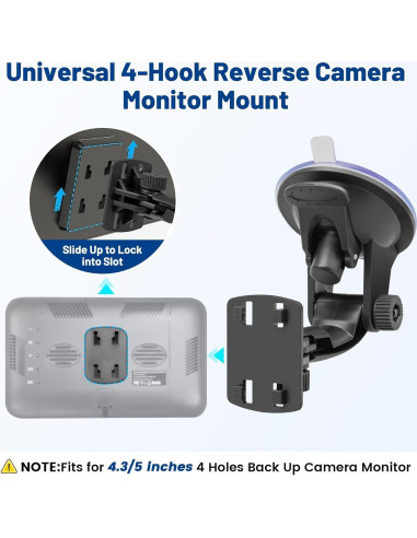 Soporte de Ventosa EWAY para Monitor de Cámara 4.3"/5"