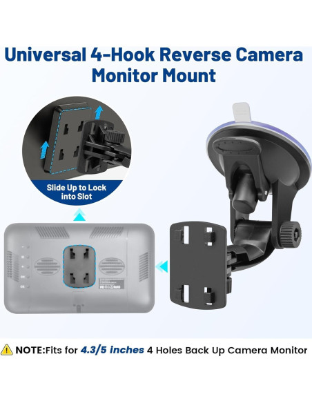 Soporte de Ventosa EWAY para Monitor de Cámara 4.3"/5"