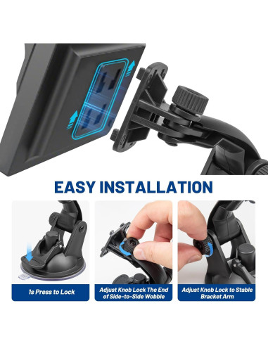Soporte de Ventosa EWAY para Monitor de Cámara 4.3"/5"