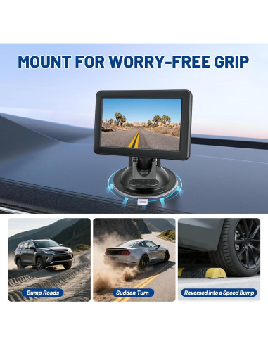 Soporte de Ventosa EWAY para Monitor de Cámara 4.3"/5"