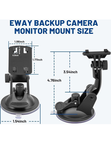 Soporte de Ventosa EWAY para Monitor de Cámara 4.3"/5"