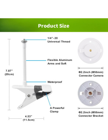 Soporte Flexible para Cámara TP-Link Tapo C200/C210/C220 - Sin Herramientas