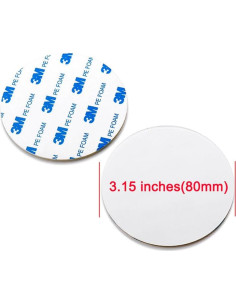 Disco Adhesivo Plástico Grueso 80mm BOPai - 2 Piezas 2