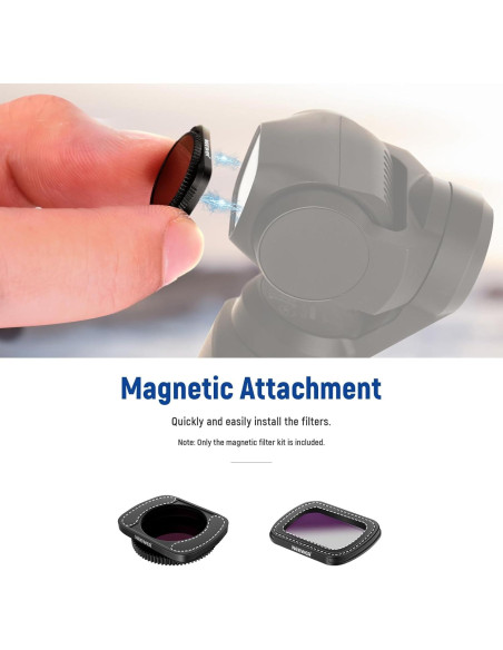 Kit de Filtros Magnéticos Neewer para DJI Osmo Pocket - 8 Piezas ND4 ND8 ND16 CPL