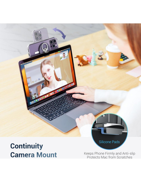Soporte de Cámara de Continuidad PROfezzion para MacBook - Negro