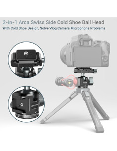 Cabezal de bola de trípode Leaplumin 360 con placa Arca 2