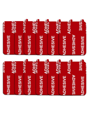 12 Almohadillas Adhesivas Doble Cara 40x50mm D.SKING Rojo