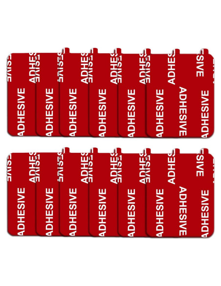 12 Almohadillas Adhesivas Doble Cara 40x50mm D.SKING Rojo