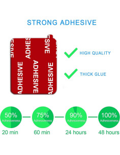 12 Almohadillas Adhesivas Doble Cara 40x50mm D.SKING Rojo 2