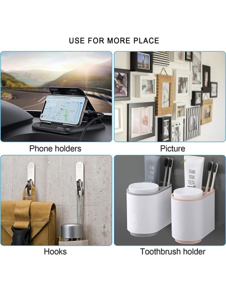 12 Almohadillas Adhesivas Doble Cara 40x50mm D.SKING Rojo