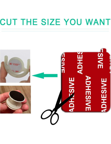 12 Almohadillas Adhesivas Doble Cara 40x50mm D.SKING Rojo