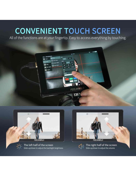 Monitor de Campo FEELWORLD F7 Plus 7" 1200nit HDMI 4K