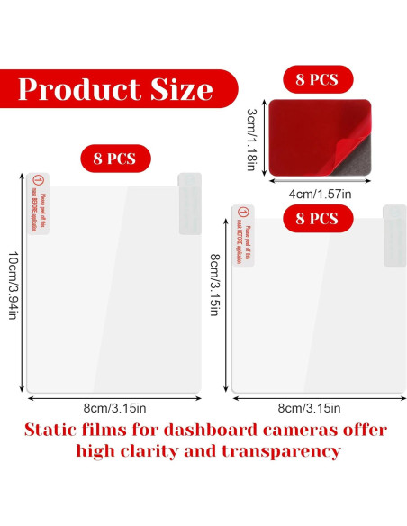 24 Pegatinas Electroestáticas para Cámara de Tablero Yolev