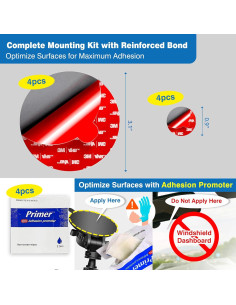 Almohadillas Adhesivas Tapsi 4pcs 80mm y 23mm para Soportes 2