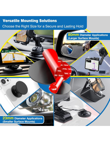 Almohadillas Adhesivas Tapsi 4pcs 80mm y 23mm para Soportes